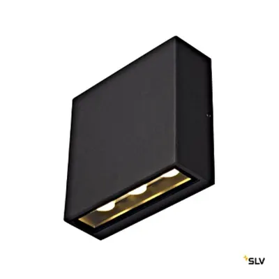 BIG QUAD wall lamp, 6x1W, 3000K, IP54, square, anthracite