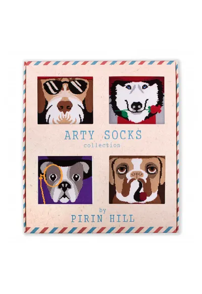 Sosete bumbac Dogs Box - 4 buc