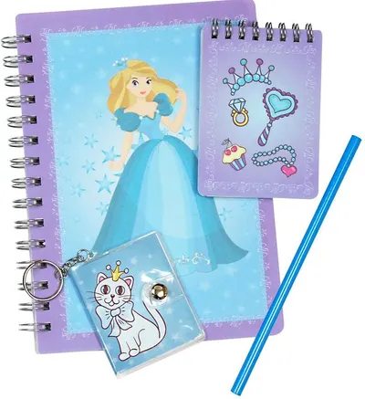 Set Caiete Sense - Cu breloc si creion, printesa