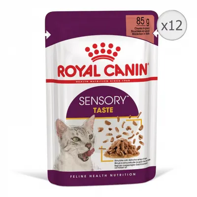 Set 12 buc x 85 gr Hrana umeda pentru pisici Royal Canin Sensory Taste Gravy