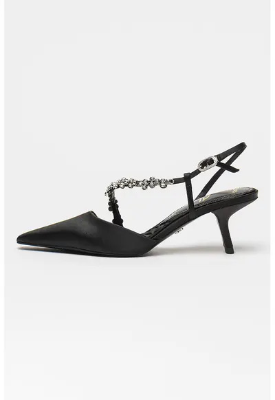 Pantofi slingback cu varf ascutit Bonnie - Negru