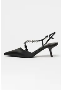 Pantofi slingback cu varf ascutit Bonnie - Negru