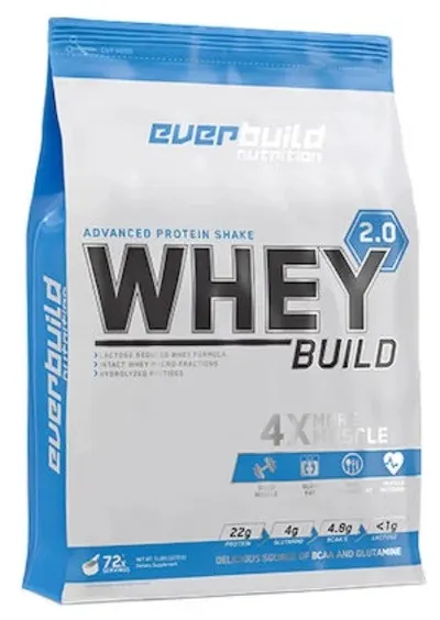 Whey Build 2.0, căpșună, 2270 g, Everbuild