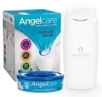Cos ermetic pentru scutece Angelcare Classic, capacitate pana la 128 scutece, usor de utilizat si curatat, cu 1 rezerva inclusa care blocheaza mirosurile, bacteriile si germenii