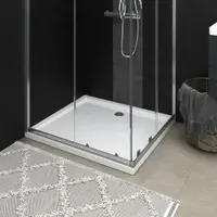 Gossi cadita de dus dreptunghiulara din abs, alb, 80x90 cm