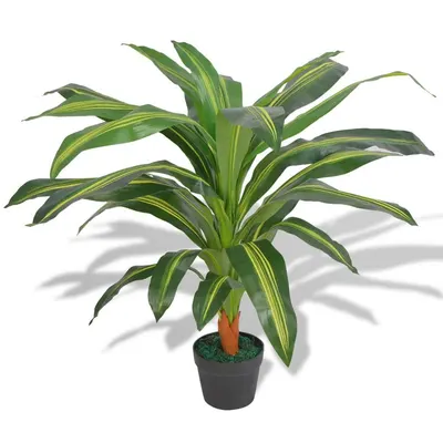 Gossi planta dracena artificiala cu ghiveci, 90 cm, verde