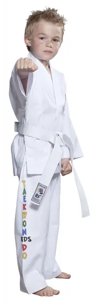 Dobok ITF KIDS, aprobat ITF, Top Ten, Alb, 110 cm