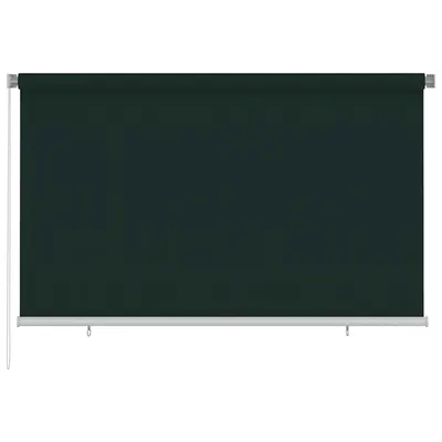 vidaXL Jaluzea tip rulou de exterior, 245 (l) x 140 (î) cm, verde închis, HDPE