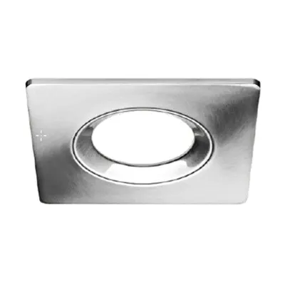Downlight rama incastrare 90, periat Aluminiu,patrat