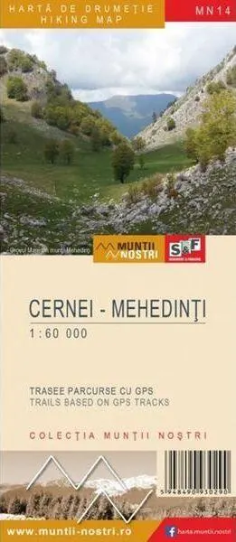 Munții Cernei-Mehedinți. Hartă de drumeție - Paperback - ***