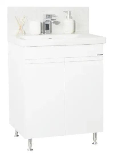 Set Baza front MDF si Lavoar seria 786, 65 cm, alb