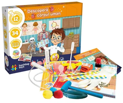 Kit educațional Hashtag Toys -Descoperă corpul uman