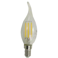 Bec Filament Lumanare E14, 4W=45W, 3000K, lumina calda