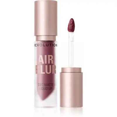Revolution Air Blur Liquid Lipstick ruj lichid mat, cu textură lejeră culoare Black Cherry 3.5 ml