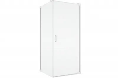 Cabina de dus 80x80 cm cu usa batanta si profil compensator, alb, instalare usa dreapta Ronal Cadura