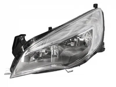 Far stanga (2 H7, reglaj electric, cu motoras, cu lumini de zi, fundal cromat) OPEL ASTRA 2009-2012