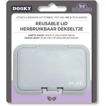 Dooky Reusable Lid Grey Card capac pentru șervețele umede