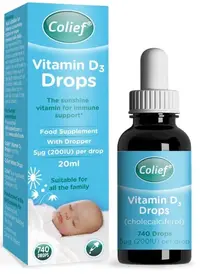 Vitamin D3 Drops, 200 IU, 20 ml, Colief