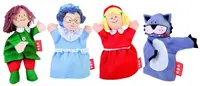 Păpuși pentru teatru Nowa Szkola - Scufița Roșie, 25 cm, 4 buc