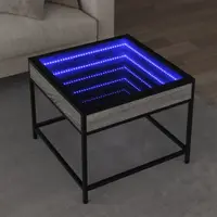 Gossi masuta de cafea cu led infinity, gri sonoma, 50x50x41 cm