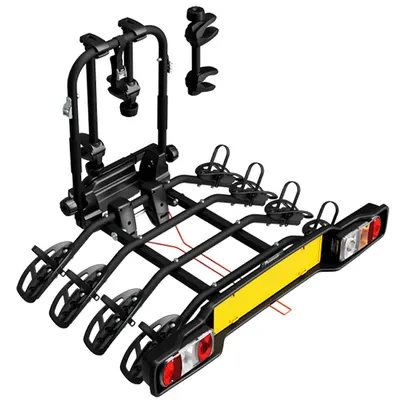 Suport biciclete Peruzzo Parma 4 biciclete 706/4N negru pe carligul de remorcare