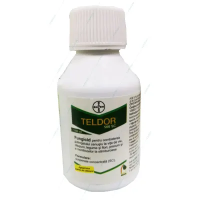 Teldor 500SC 100 ml, fungicid de contact si sistemic local, Bayer, putregai cenusiu (vita de vie, legume, capsun, flori ornamentale), monilioza (pomi fructiferi) - Default Title