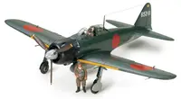 Model asamblabil Tamiya Militar: Avioane - Vânător japonez Mitsubishi A6M5 Zero Model 52 (Zeke), 2 figurine