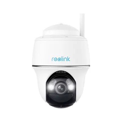 Camera supraveghere rotativa PT wireless WiFi Reolink Argus PT B430, 5 MP, pan si tilt, IR / lumina alba 10 m, microfon, difuzor, slot card, detectie persoane / vehicule / animale, acumulator 21.6 Wh