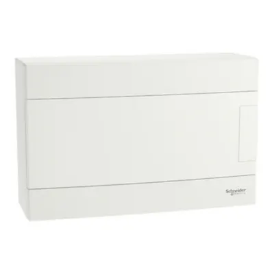 Easy9EU, Cofret cu montaj aparent, 1x12 Module, usa alba, cu 2 blocuri terminale