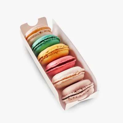 Cutie cu 6 macarons