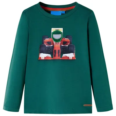 Tricou de copii cu mâneci lungi, verde, 128