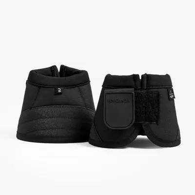 Galoși Deschiși 500 echitație Negru x 2 Cal/Ponei