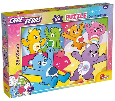 Puzzle dublu față Lisciani pentru colorat din 48 piese - Grijuliile ursuleți