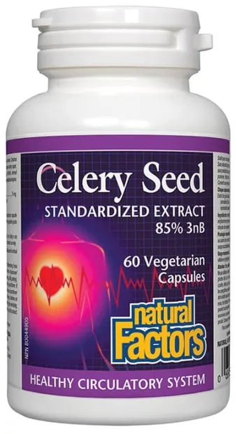 Celery Seed, 75 mg, 60 capsule, Natural Factors