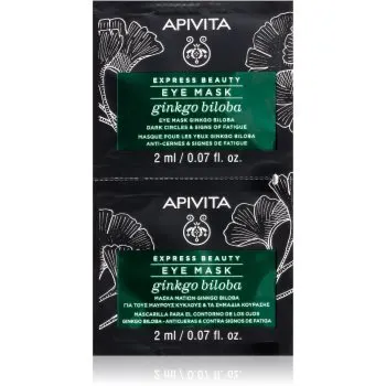 Apivita Express Beauty Eye Mask Gingko Biloba masca pentru ochi împotriva ridurilor și a cearcănelor întunecate
