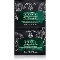 Apivita Express Beauty Eye Mask Gingko Biloba masca pentru ochi împotriva ridurilor și a cearcănelor întunecate