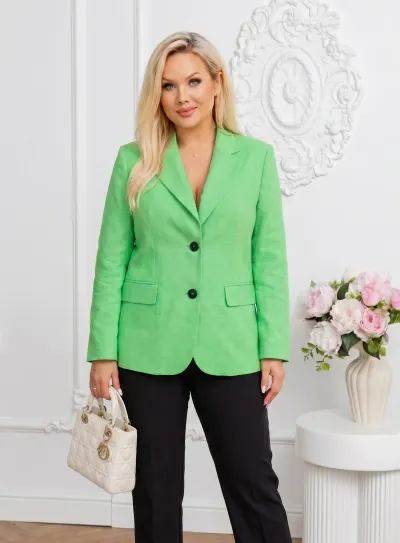 Sacou verde cu croiala clasica s...