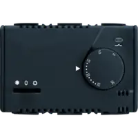 Termostat Crono With Knob Adjustment - 230v Ac 50/60hz - 3 Modules - System Black
