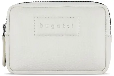 Husă din piele pentru chei Bugatti Elsa - Protecție RFID, alb