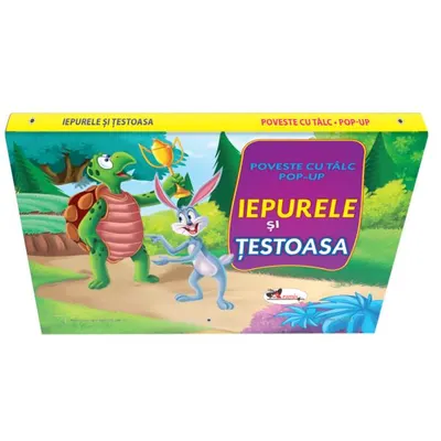 Poveste cu tâlc pop-up. Iepurele şi ţestoasa - Board book