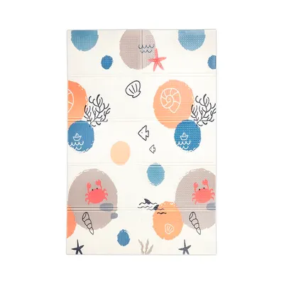 Covoras de joaca termic pentru copii Ocean Stars din spuma XPE, design cu doua fete, pliabil, 120x180 cm