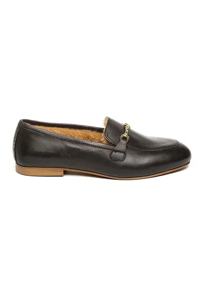 Pantofi loafer de piele ecologica - Negru