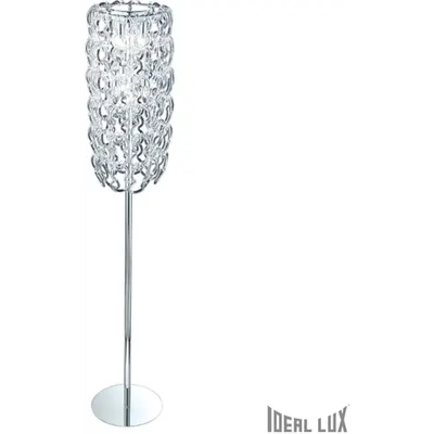 Lampa de podea Alba, 8 becuri, dulie E14, D:325 mm, H:1680 mm, Transparenta