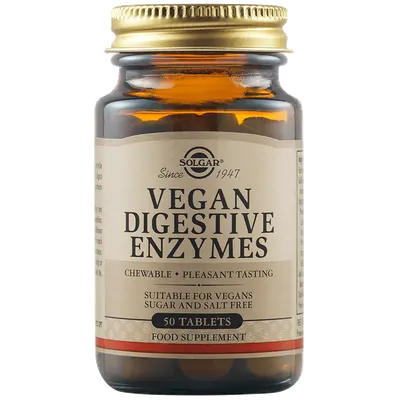 Enzime digestive pentru vegani, 50 tablete, Solgar