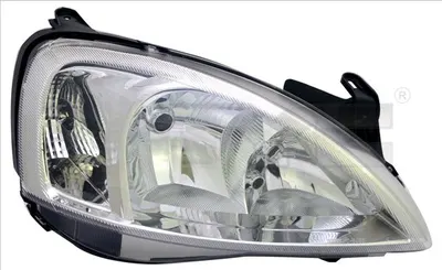 Far dreapta potrivit OPEL COMBO, COMBO TOUR, CORSA C - (H1/H7, reglaj electric, fundal cromat)