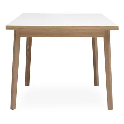 Masă dining extensibilă cu blat alb Hammel Single, 90 x 90 cm