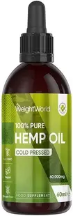 100% Pure Hemp Oil, 60 ml, Weight World