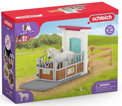 Set de joc Schleich Horse Club - Boxa deschisa pentru cai