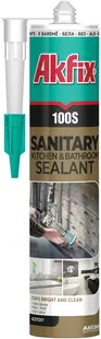 Silicon sanitar Akfix - 100S, 280 ml, alb