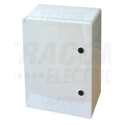 Cutie de distributie din material plastic TME403020 H×W×D=400×300×195mm, IP65, IK10, 1000V AC/DC, RAL7035